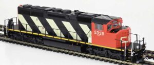 HO (1:87th)- GMD SD40-2W - LokSound 5 and DCC -- Canadian National #5336 - Sergeant Stripes [Bowser Manufacturing 6-25383]