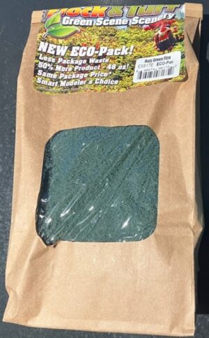 Flock & Turf - Scenic Foams & Ground Texture ECO Pack Bag  - 48oz 1.4L -- Hazy Green - Fine [Scenic Express #EX817E]