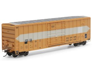 HO (1:87th)- 50' FMC 5327 -12' Plug Door Box -- Quebec Gatineau Rwy Patch QGRY #77115 [Athearn ATH-18686]
